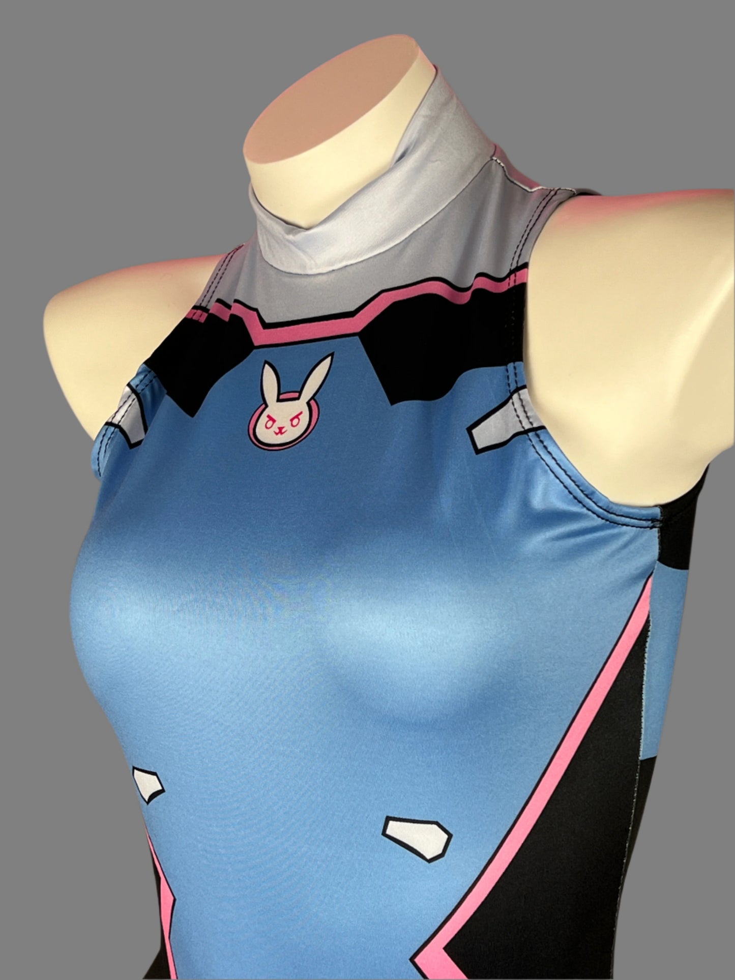 Crotchless Overwatch DVA Cosplay BodySuit Lingerie Costume