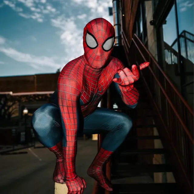 Super Hero Amzing Spider Cosplay Full Bodysuit Halloween Costume Zentai