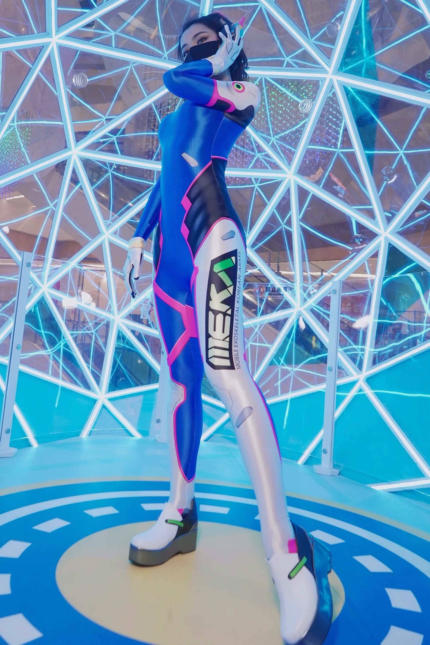 Overwatch D.VA Spandex Cosplay Full BodySuit Halloween Costume
