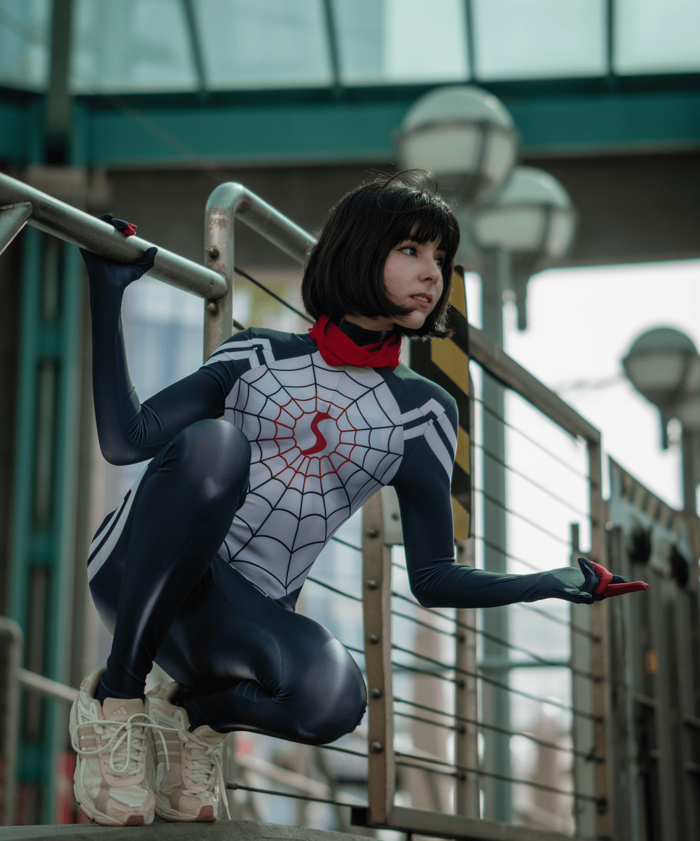 Super Hero Spider Cindy Cosplay Full Bodysuit Halloween Costume Zentai