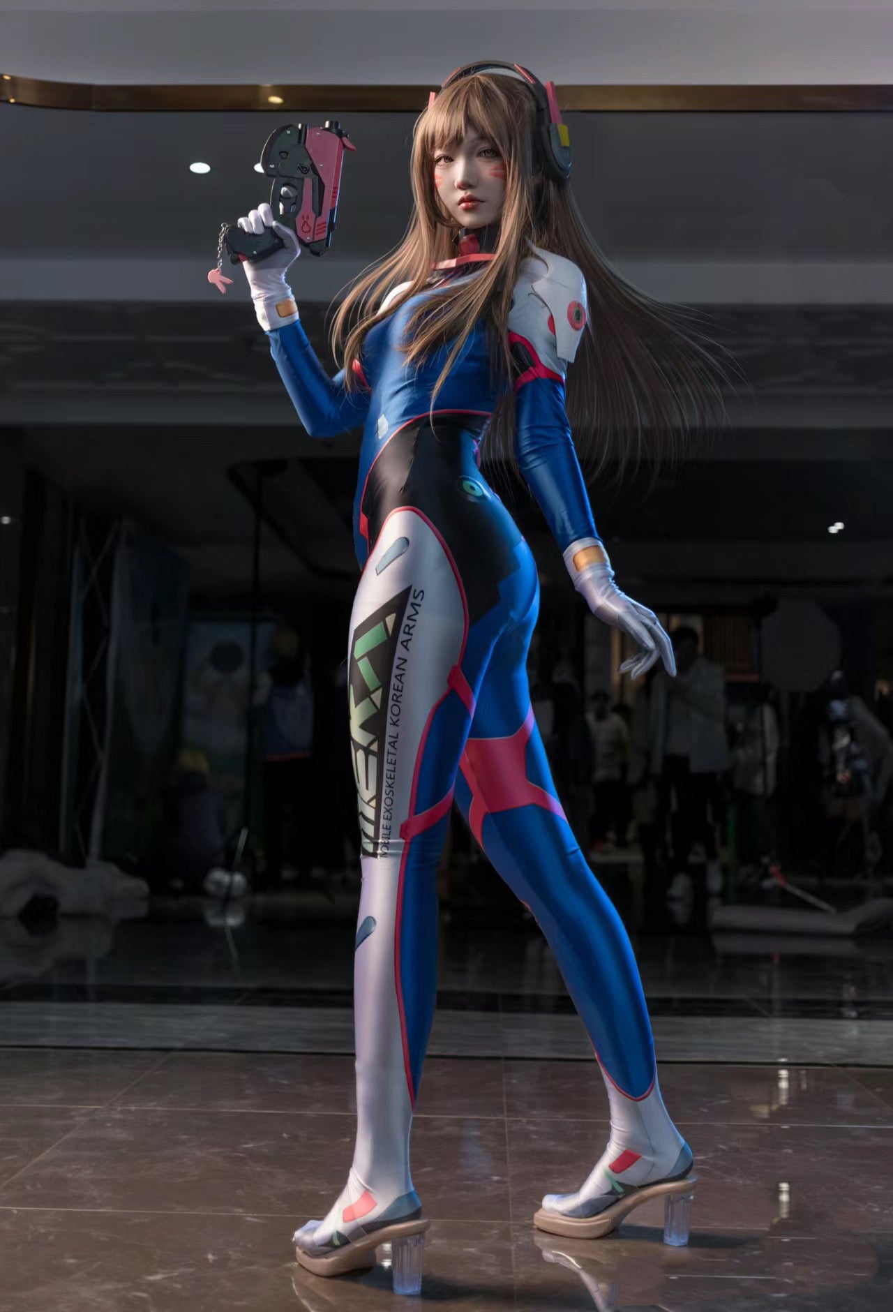 Overwatch D.VA Spandex Cosplay Full BodySuit Halloween Costume