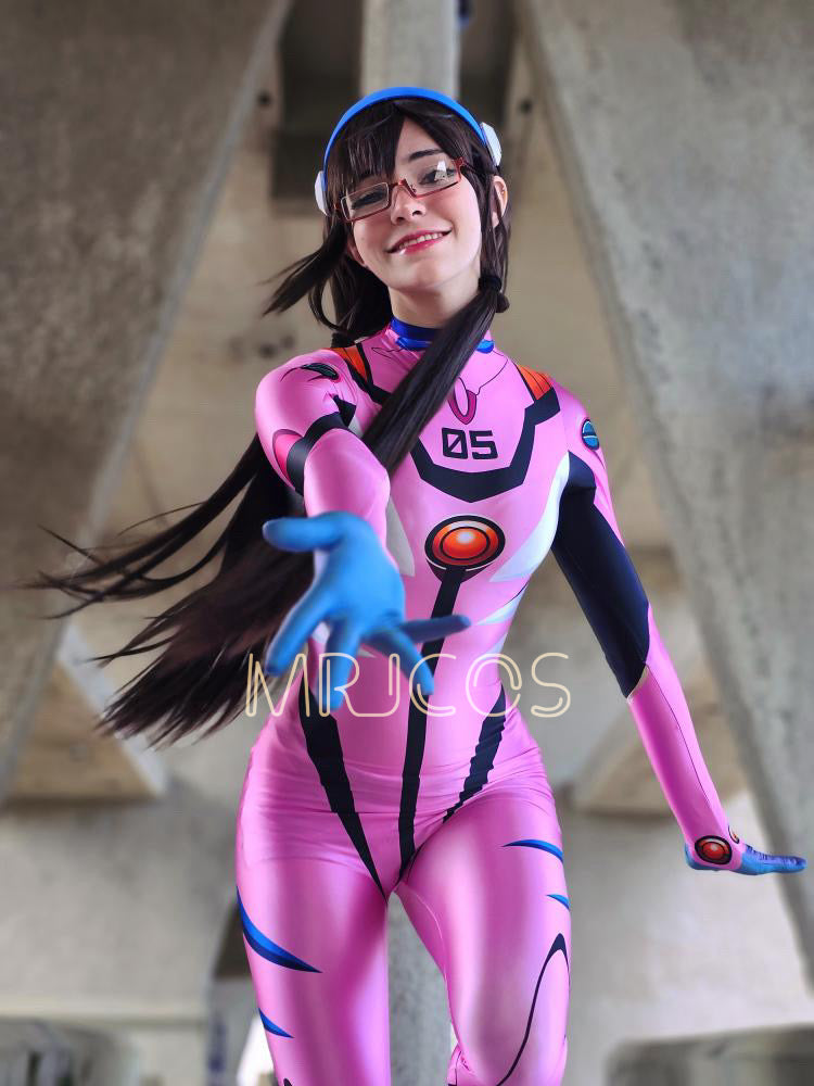 Evangelion EVA Asuka Cosplay Plug Suit Halloween Costume Zentai