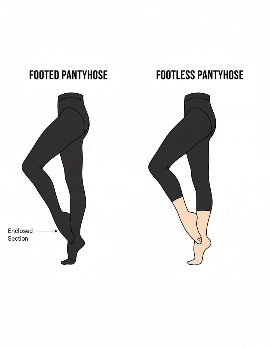 8D Oil Shine Pantyhose Tights with Double Zip