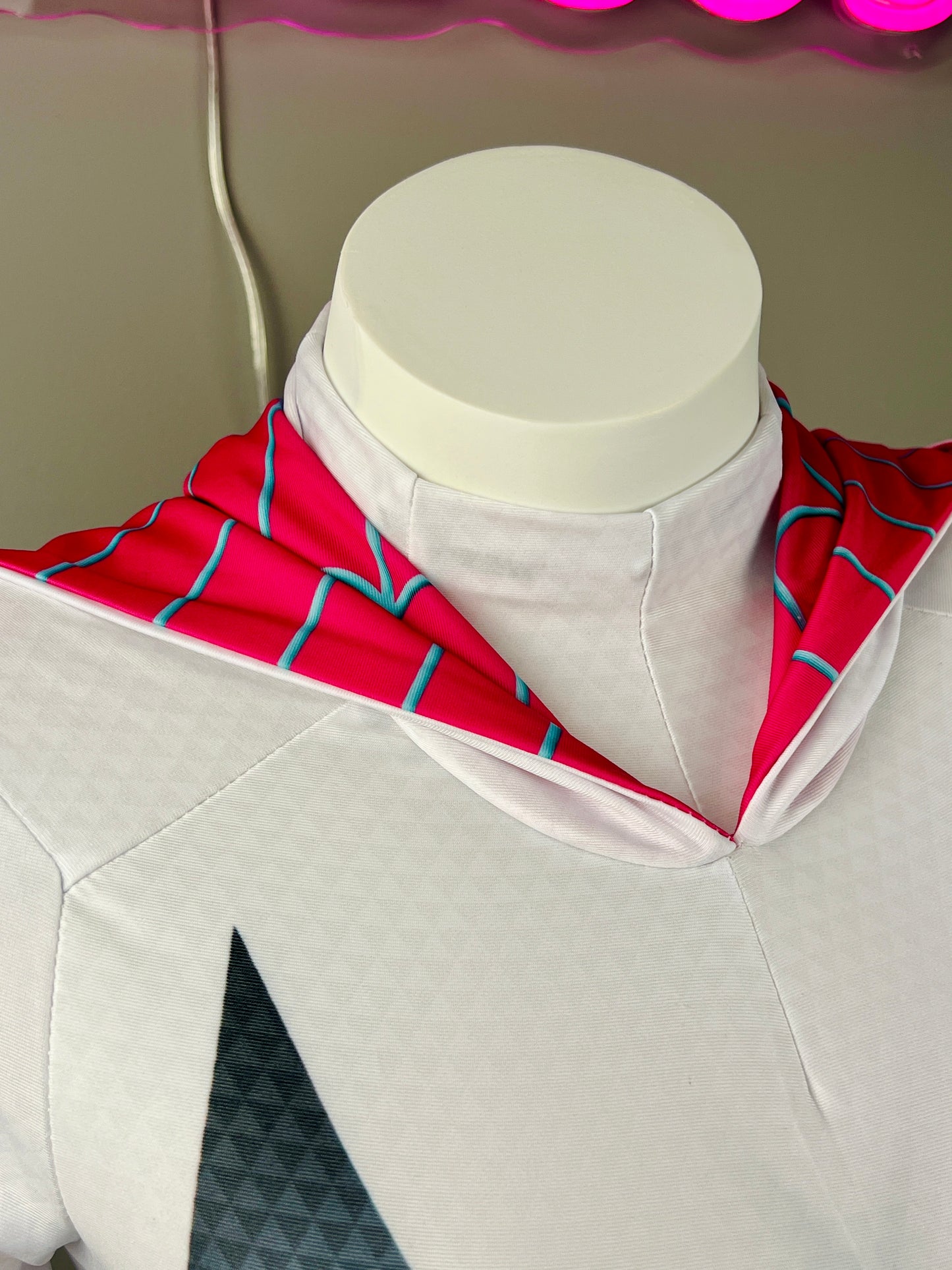 Super Hero Spider Gwen Cosplay Full Bodysuit Halloween Costume Zentai