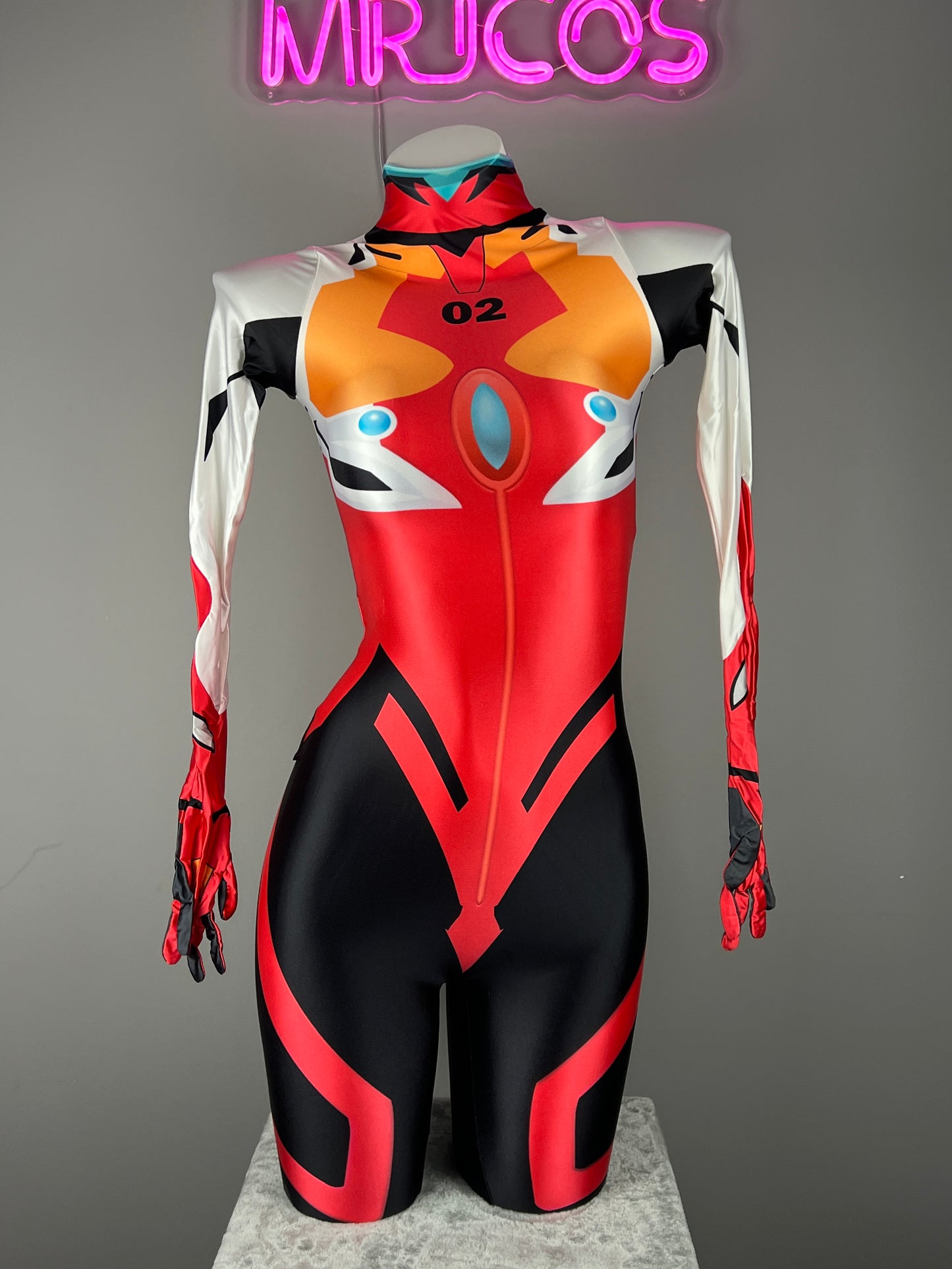 Evangelion EVA Asuka Cosplay Plug Suit Halloween Costume Zentai