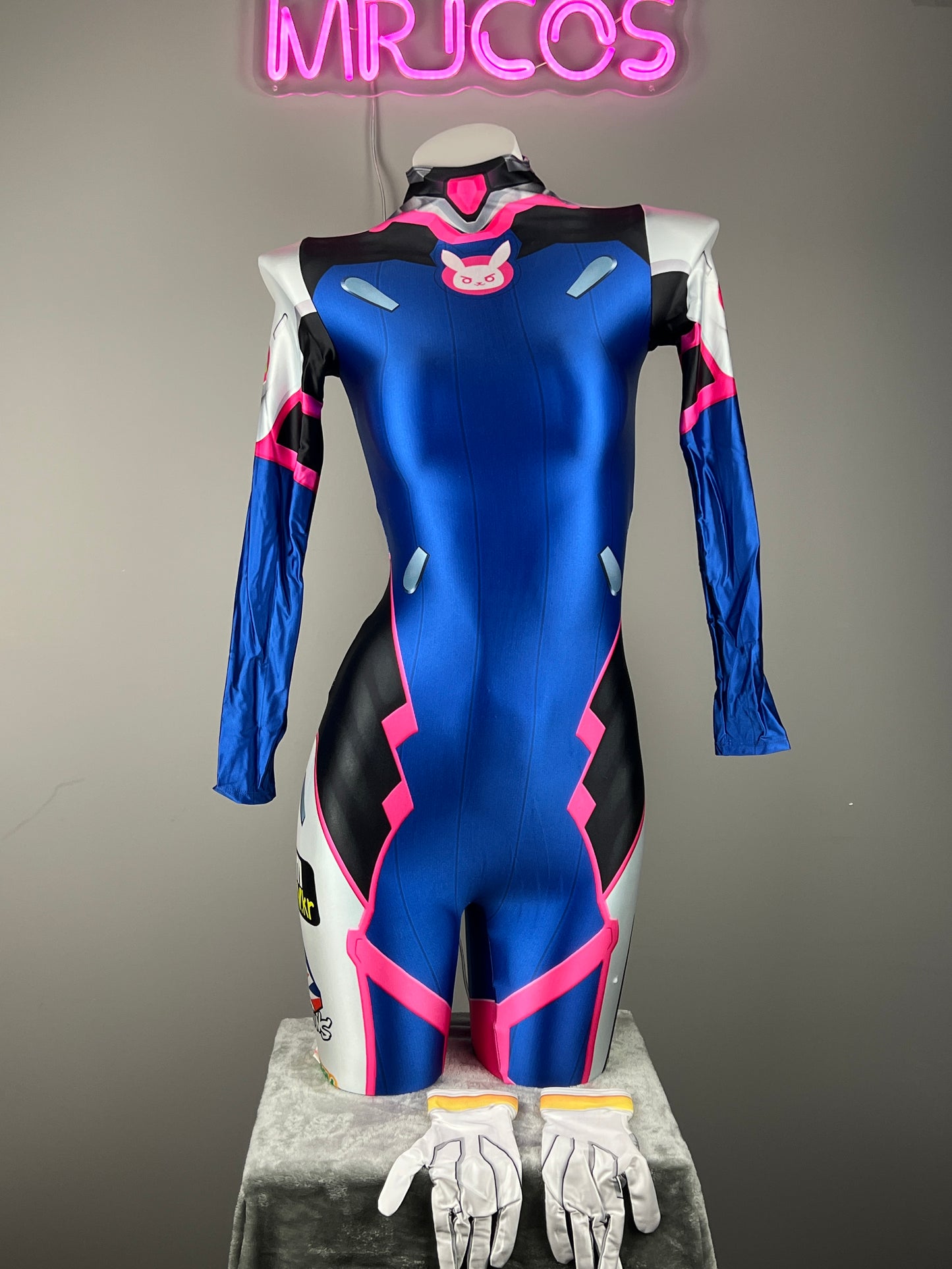 Overwatch D.VA Spandex Cosplay Full BodySuit Halloween Costume