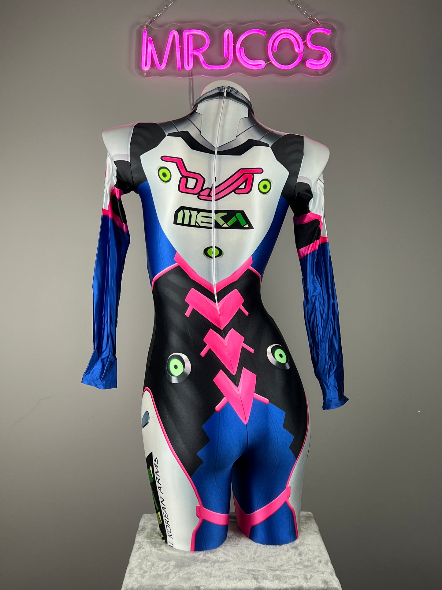 Overwatch D.VA Spandex Cosplay Full BodySuit Halloween Costume