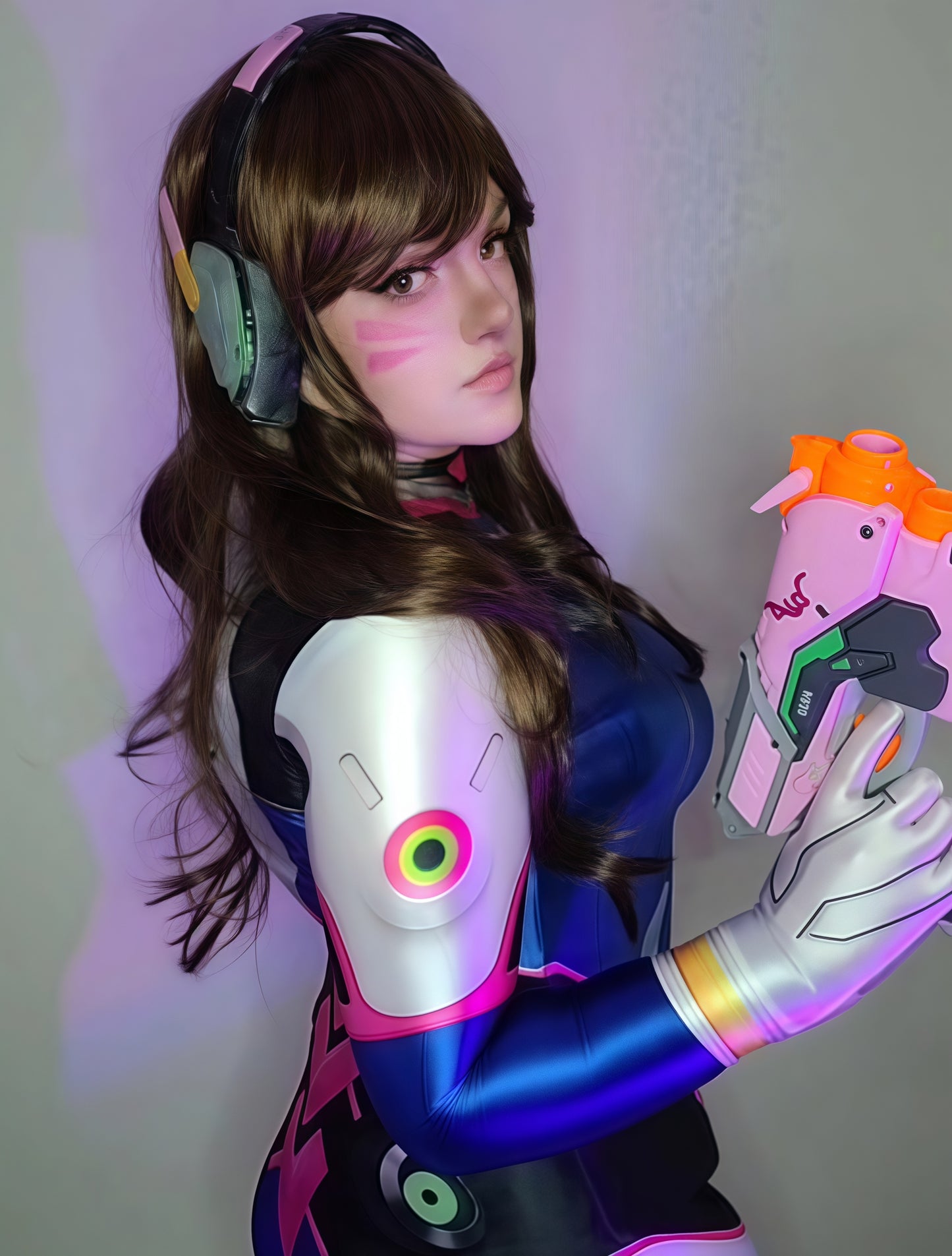 Overwatch D.VA Spandex Cosplay Full BodySuit Halloween Costume