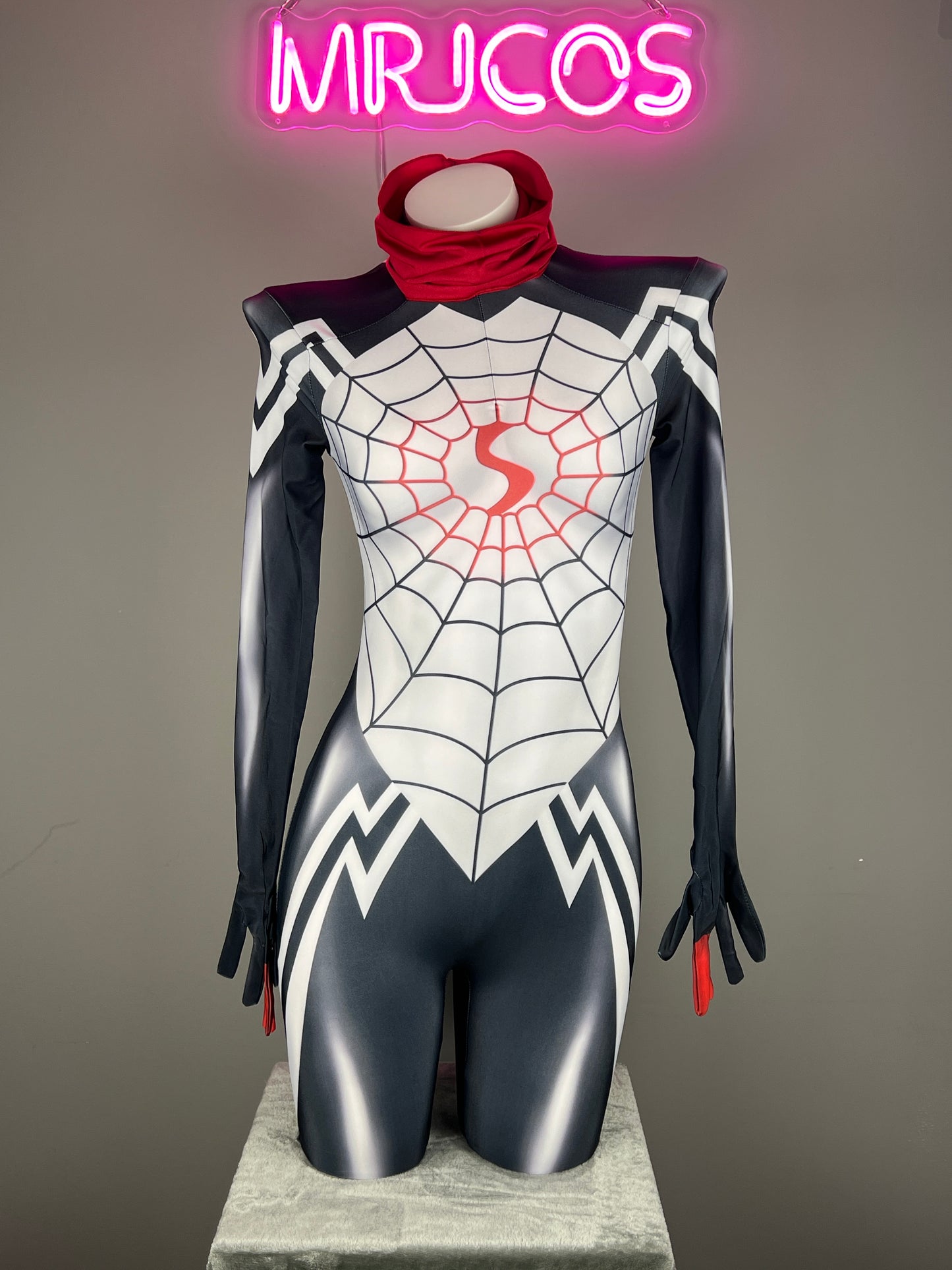 Super Hero Spider Cindy Cosplay Full Bodysuit Halloween Costume Zentai