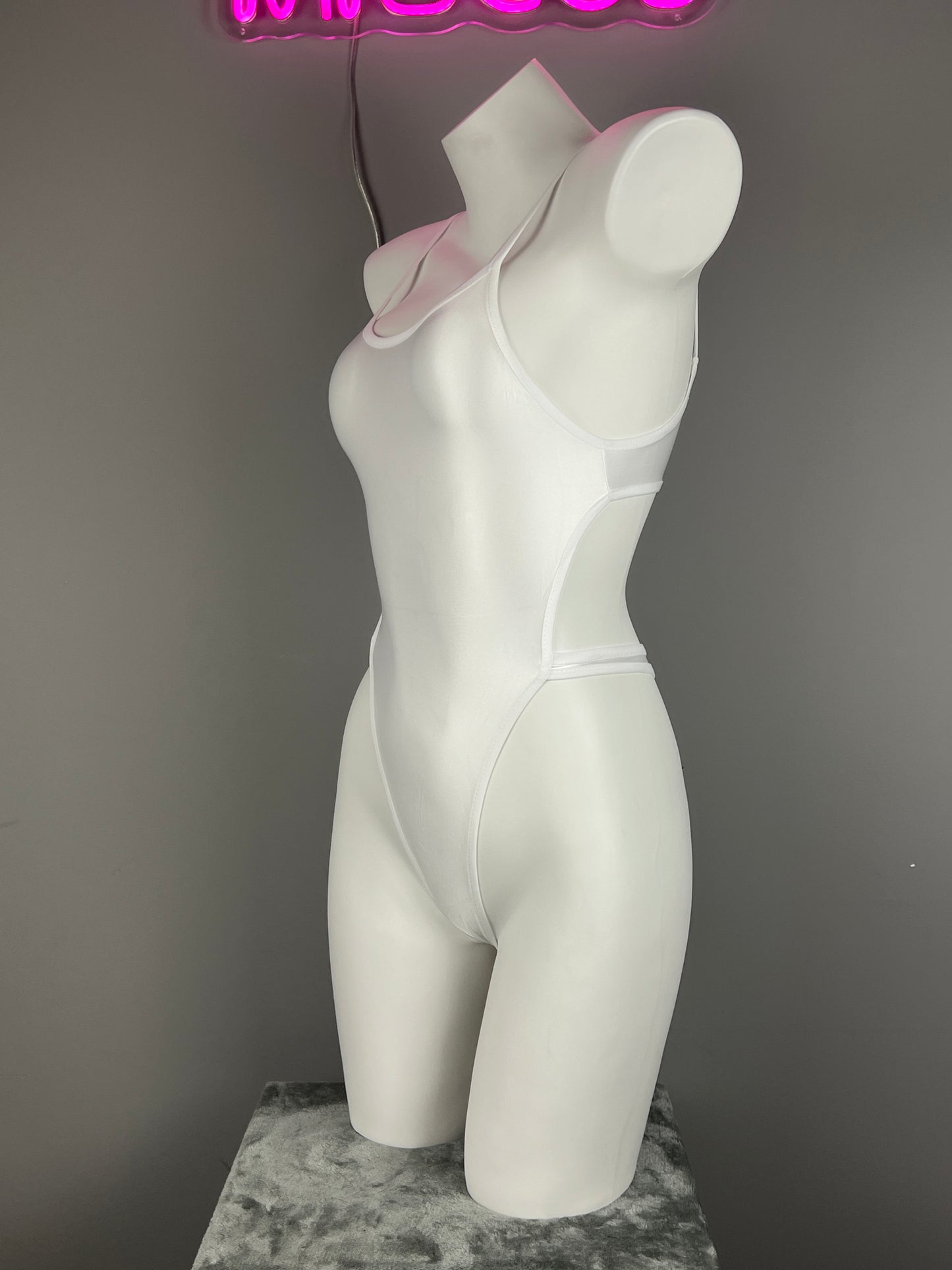 Satin Spandex BodySuit Swimming Suit Lingerie