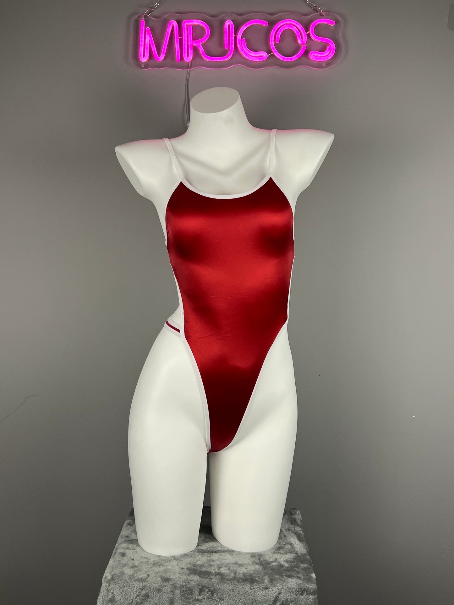 Satin Spandex BodySuit Swimming Suit Lingerie