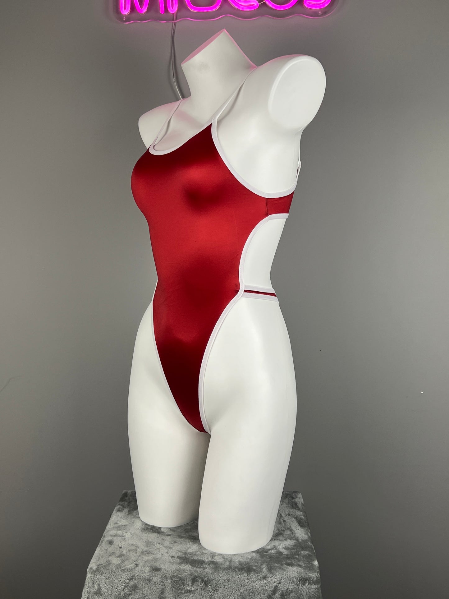 Satin Spandex BodySuit Swimming Suit Lingerie