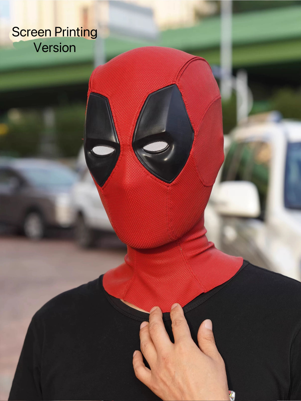 Handmade Deadpool Cosplay Mask with Built-in Faceshell