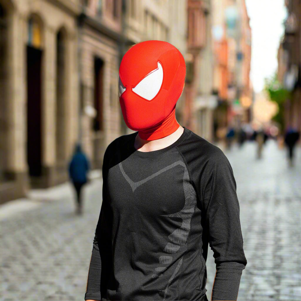 Hand-made Scarlet Spiderman Cosplay Halloween Mask with Faceshell