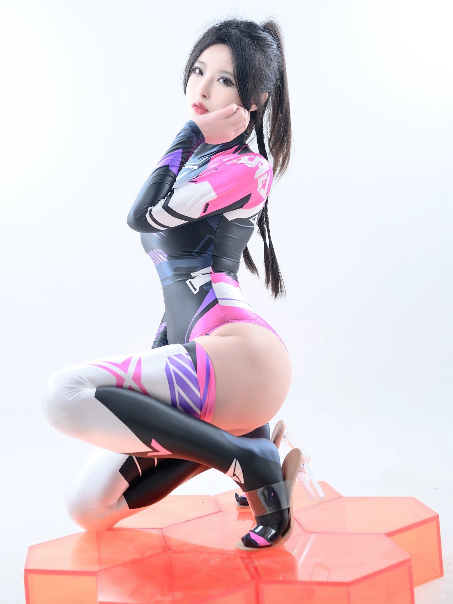 Cyberpunk Anime Spandex Swimwear Racing Suit Wet Suit Race Queen Costume