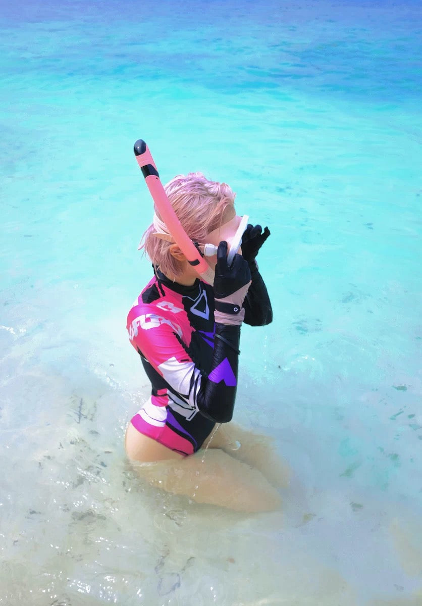 Cyberpunk Anime Spandex Swimwear Racing Suit Wet Suit Race Queen Costume