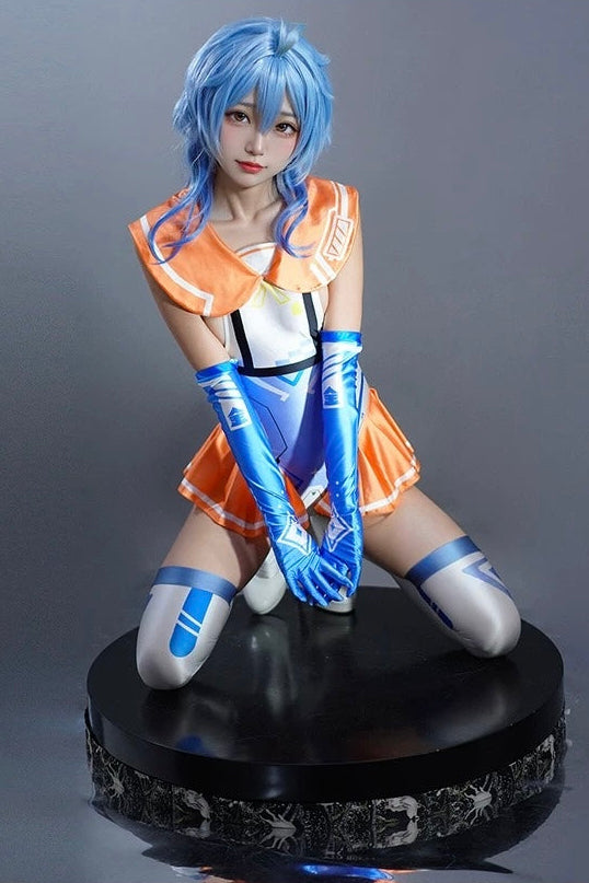 Japanese Anime Girl Spandex Swimwear Racing Suit Wet Suit Race Queen Costume