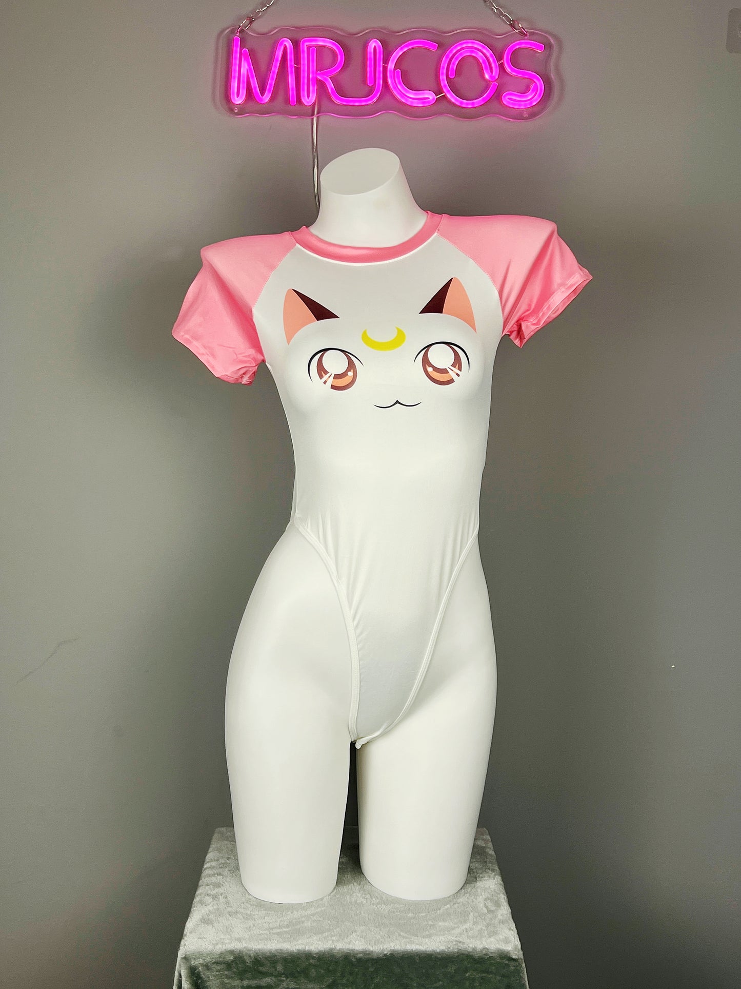 Anime Style Cosplay BodySuit Open Crotch Lingerie Costume
