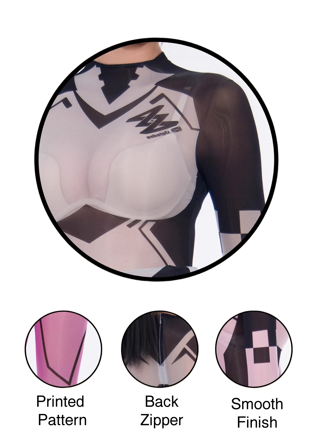 Cyberpunk Style Sheer 10D Nylon Full Bodysuit See Through Body Stocking Lingerie