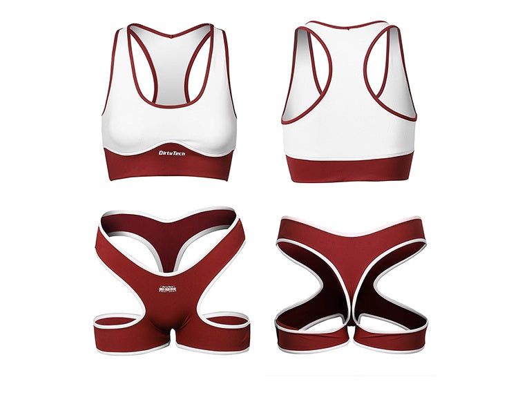 Anime Style 3-Piece Short Gymnastics Uniform Sports Tank Top with Sexy Cutout Shorts