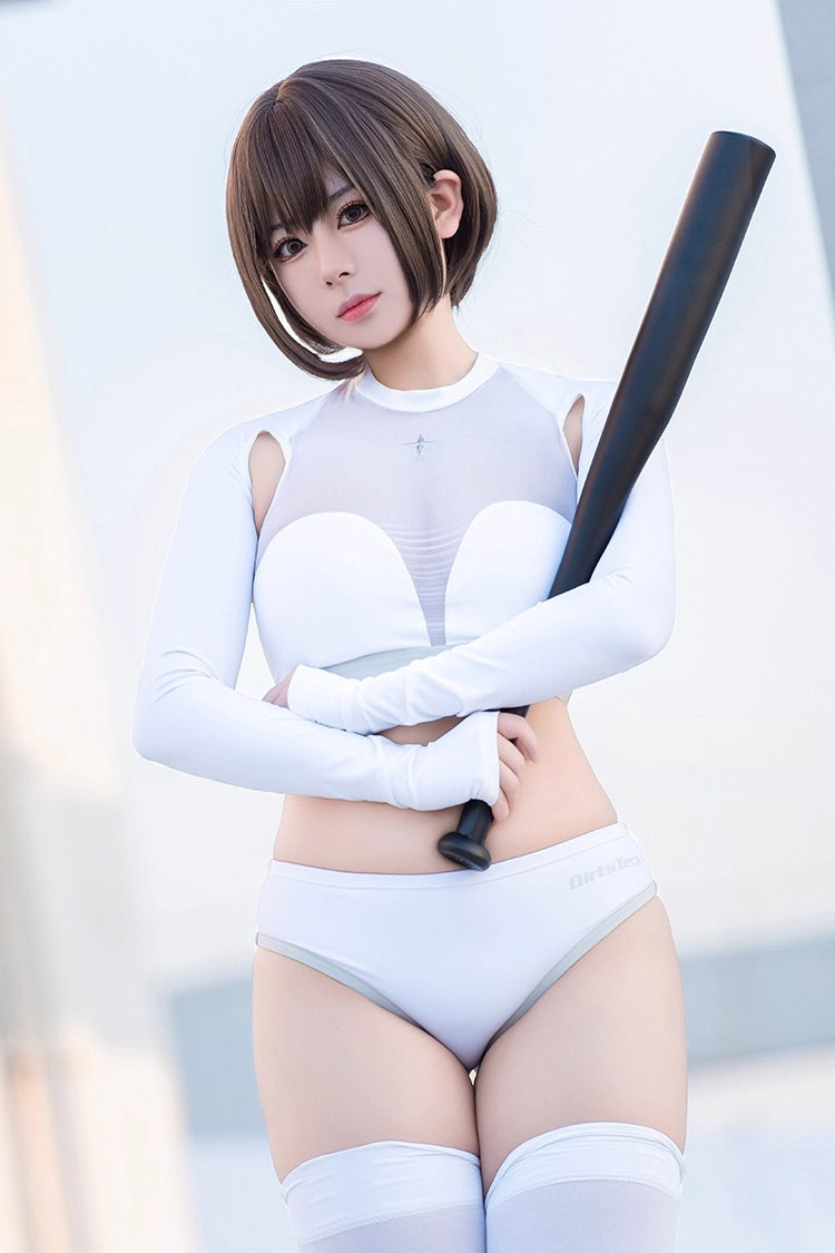 Anime Style The Beluga Whale Long-sleeved Sports Suit Gymnastics Suit Sexy Active Wear