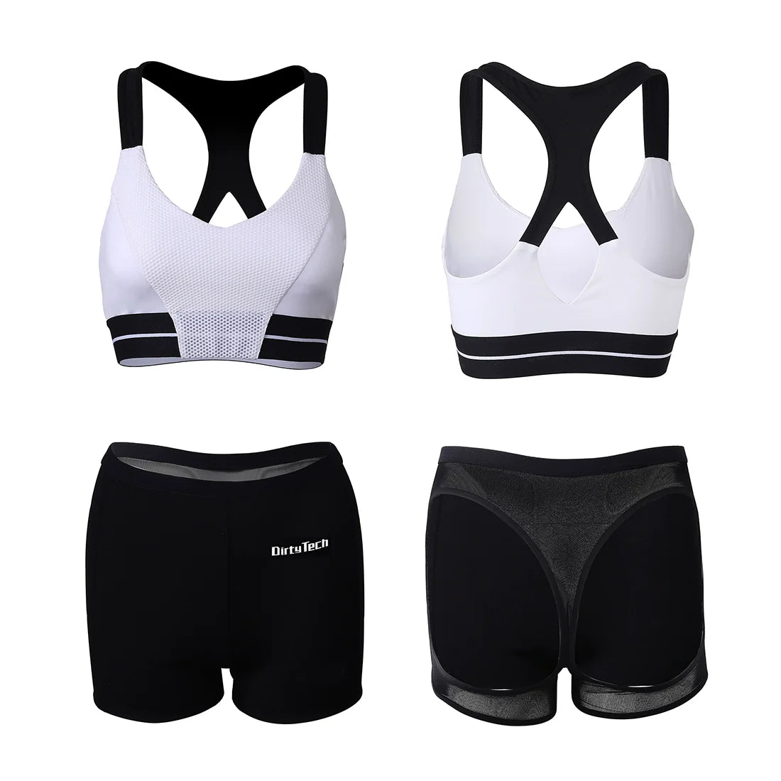 Anime Style 2-Piece Short Gymnastics Uniform Sports Tank Top with Sexy Cutout Shorts
