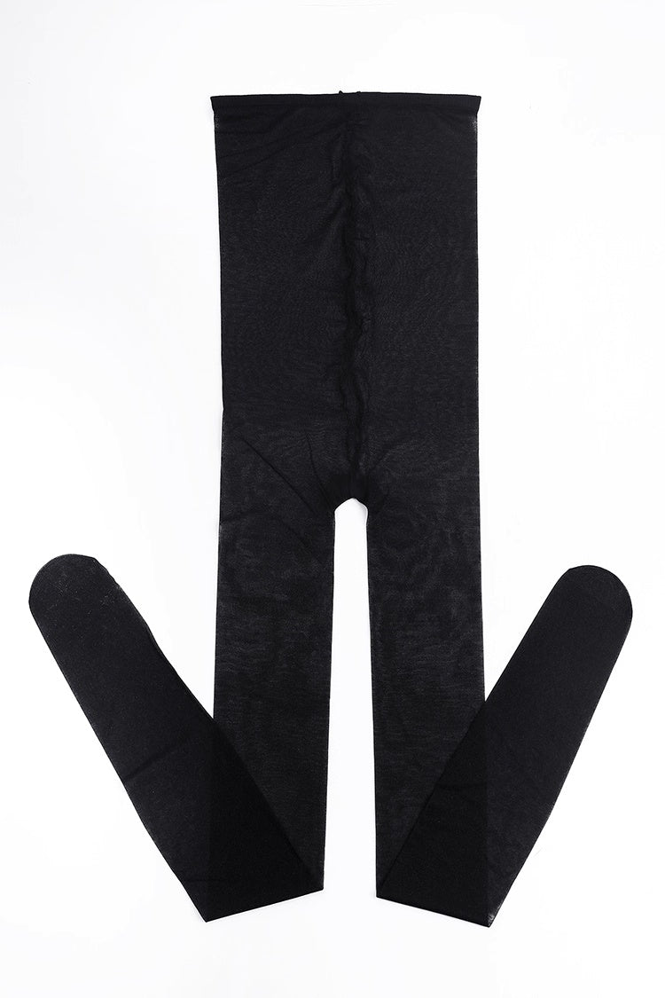 Black leggings on a white background