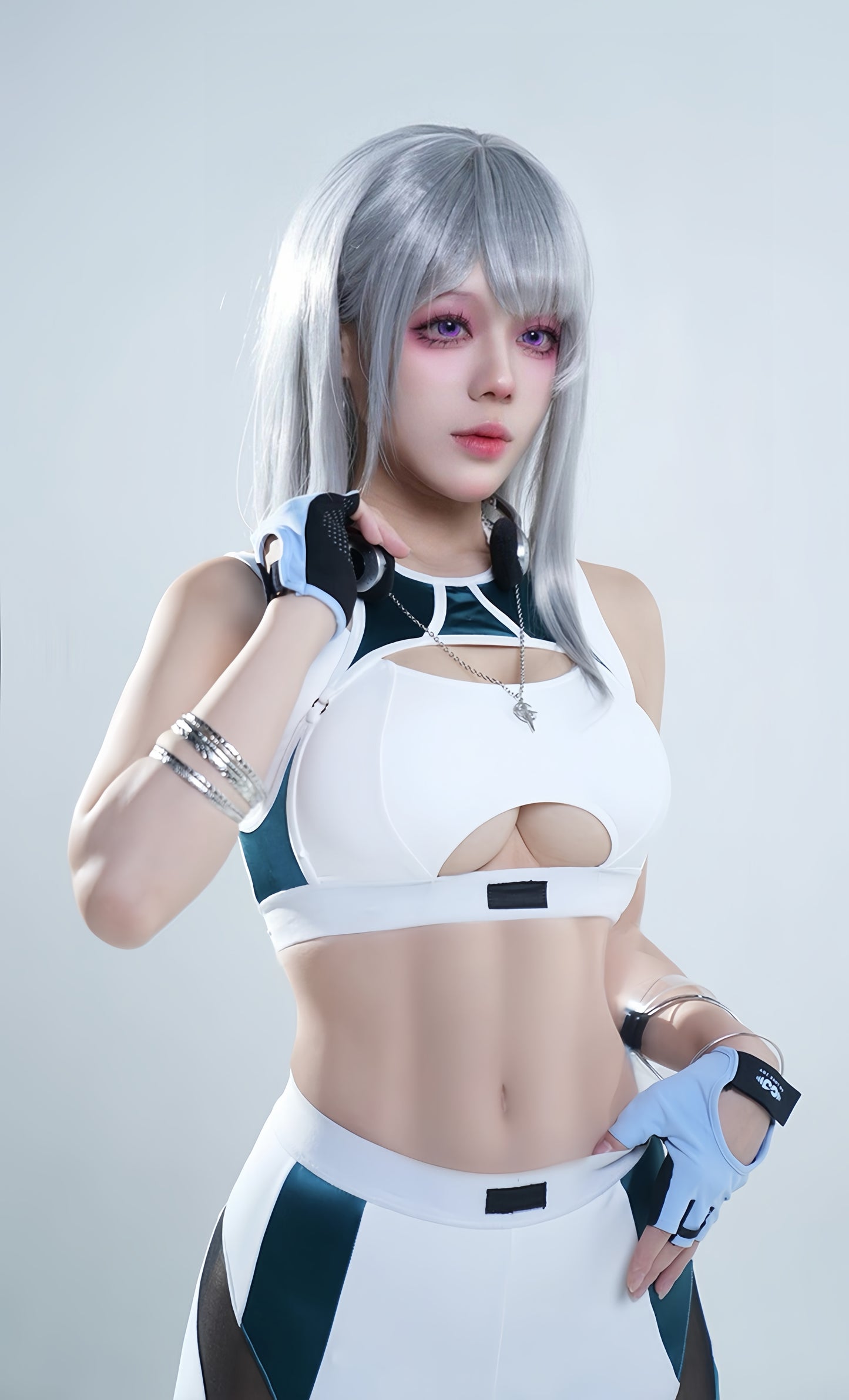 Anime Sci-fi Style Yoga Suit Sexy Sportswear Activewear Cosplay Set