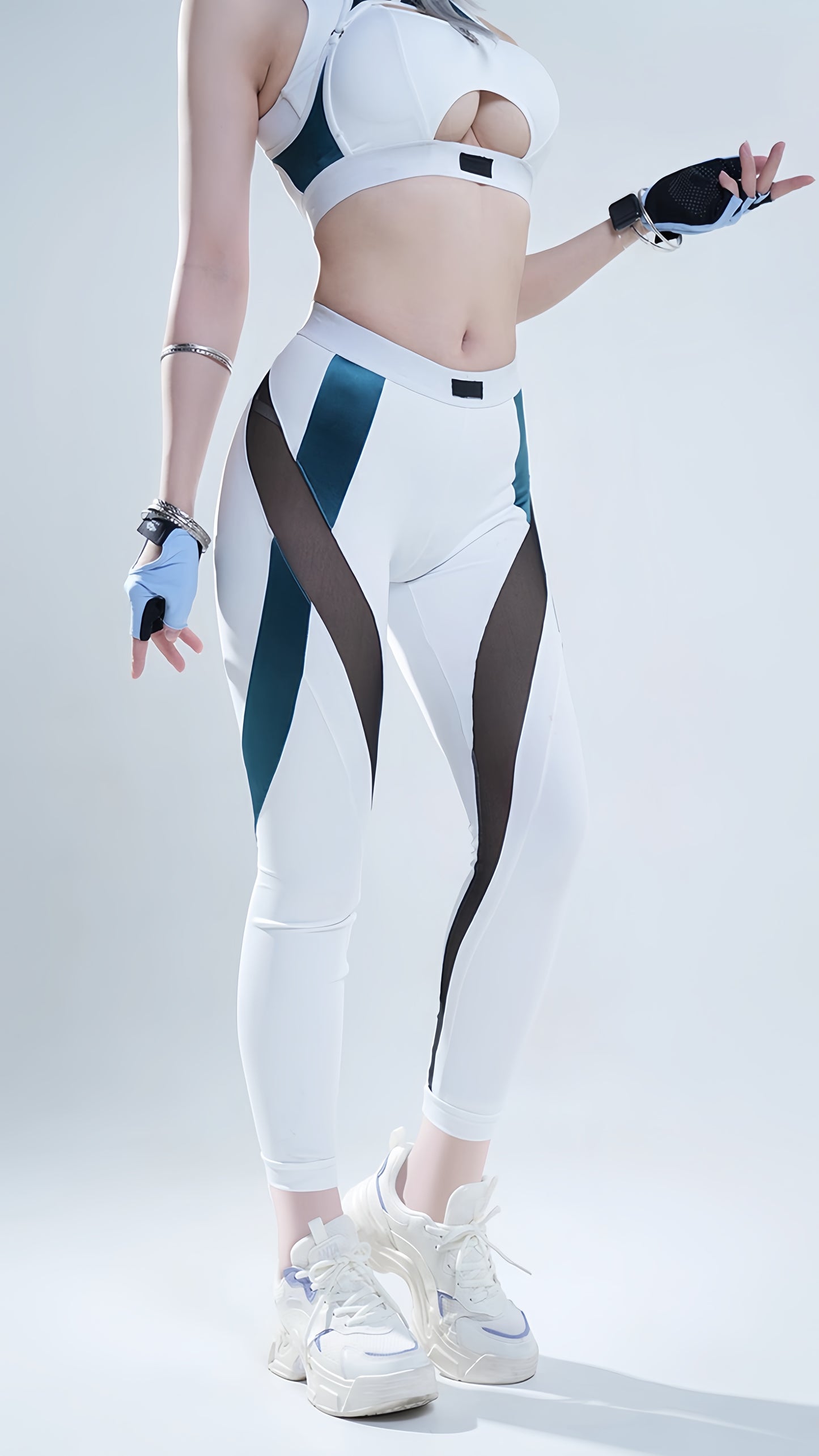 Anime Sci-fi Style Yoga Suit Sexy Sportswear Activewear Cosplay Set