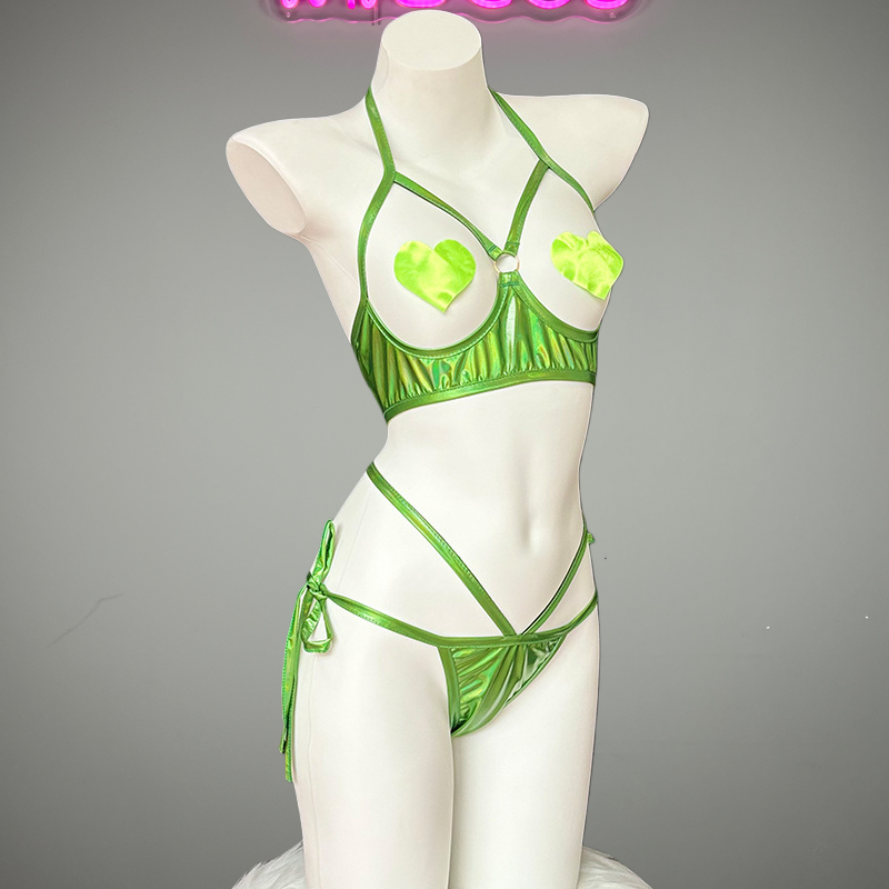 Anime Bunny Girl Style Neo Chrome Spandex Swimwear Sexy Bikini Cosplay Lingerie