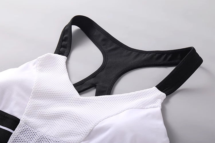 Anime Style 2-Piece Short Gymnastics Uniform Sports Tank Top with Sexy Cutout Shorts