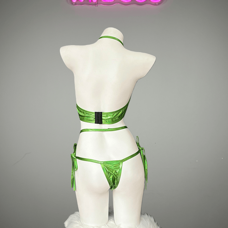 Anime Bunny Girl Style Neo Chrome Spandex Swimwear Sexy Bikini Cosplay Lingerie