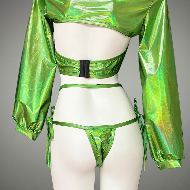 Anime Bunny Girl Style Neo Chrome Spandex Swimwear Sexy Bikini Cosplay Lingerie