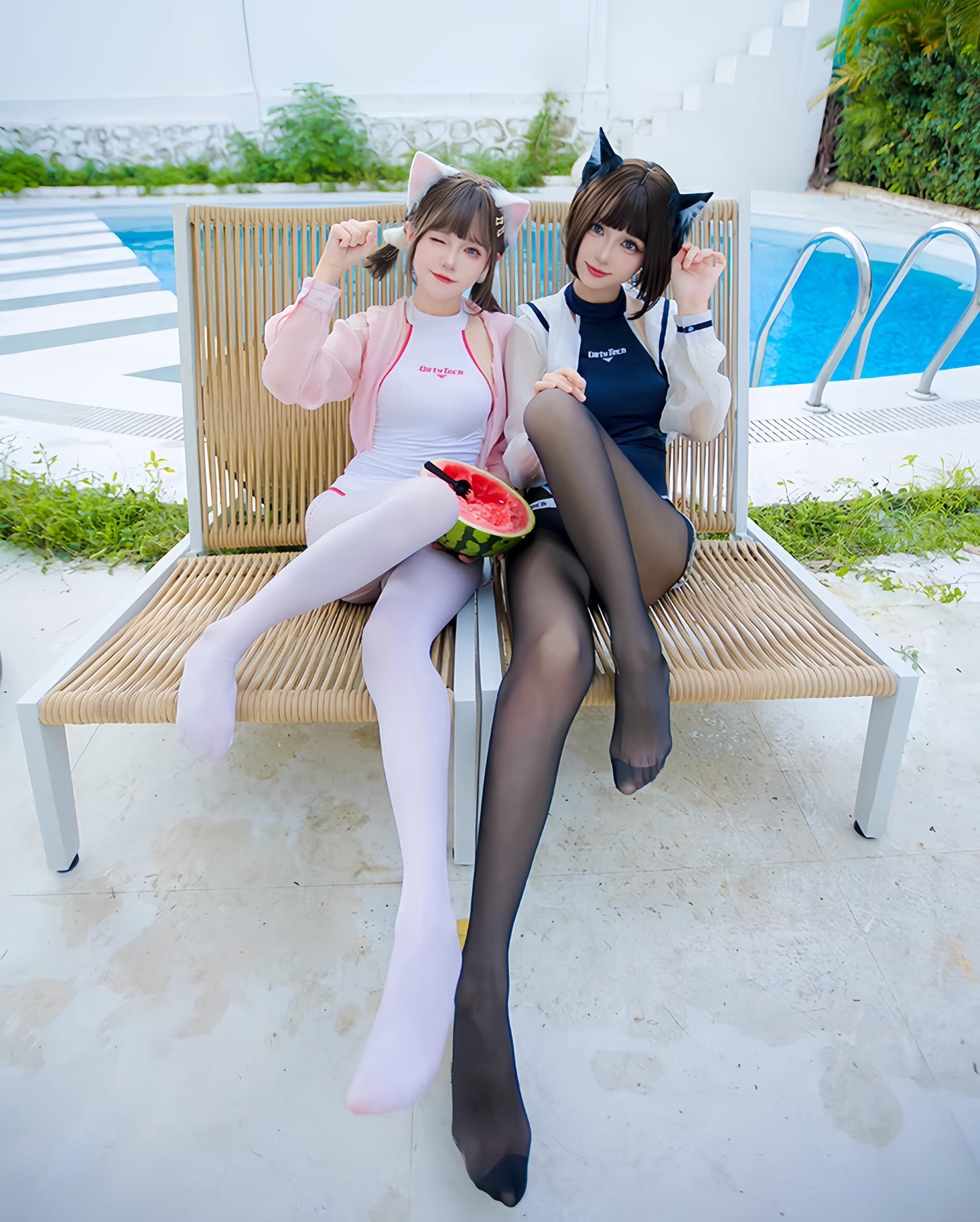 Anime Style JK One Piece Swimsuit with Jacket Spandex Racing Suit Wet Suit