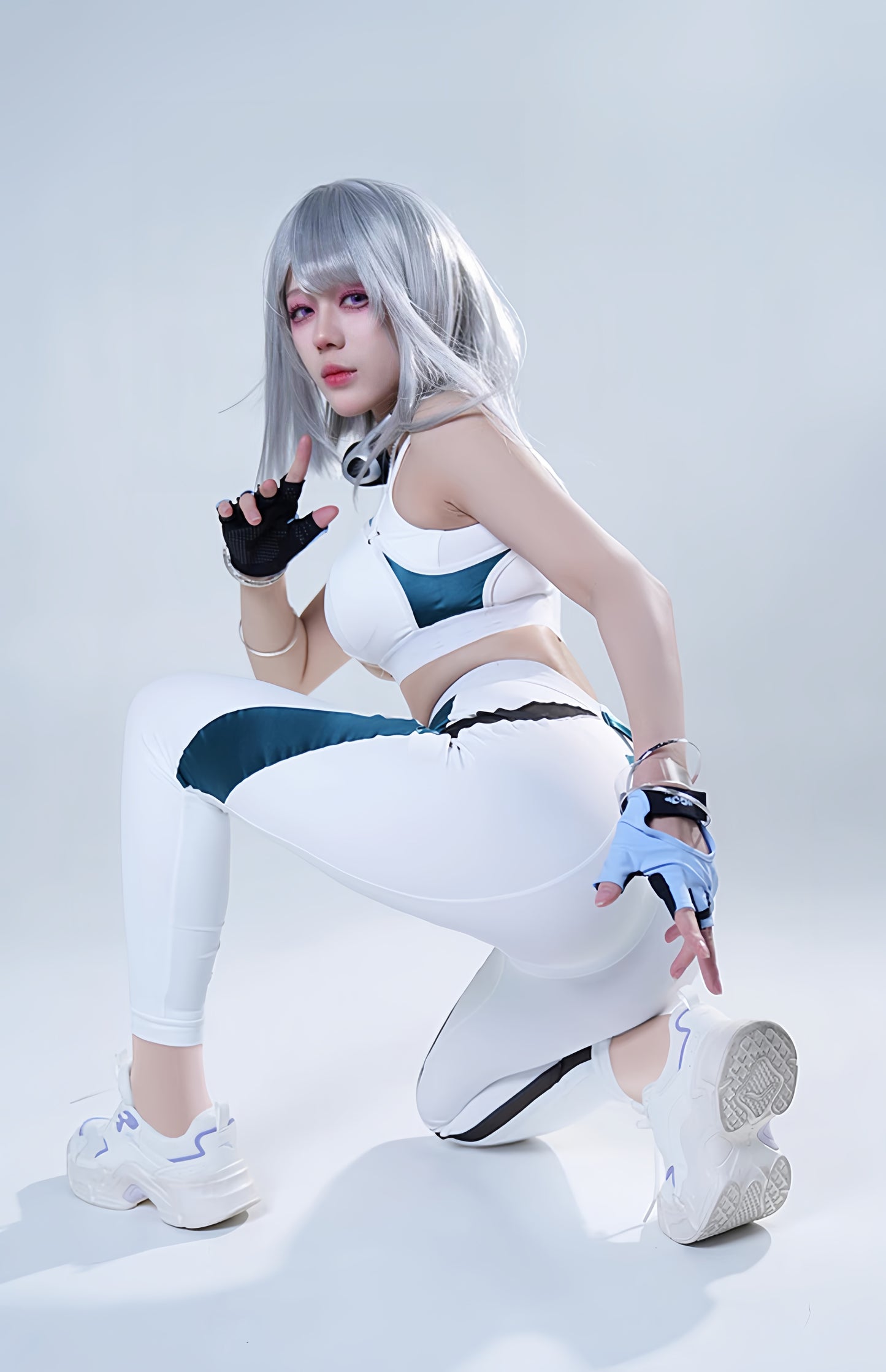 Anime Sci-fi Style Yoga Suit Sexy Sportswear Activewear Cosplay Set
