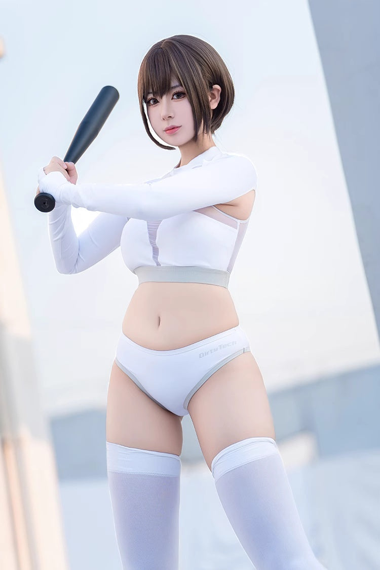 Anime Style The Beluga Whale Long-sleeved Sports Suit Gymnastics Suit Sexy Active Wear