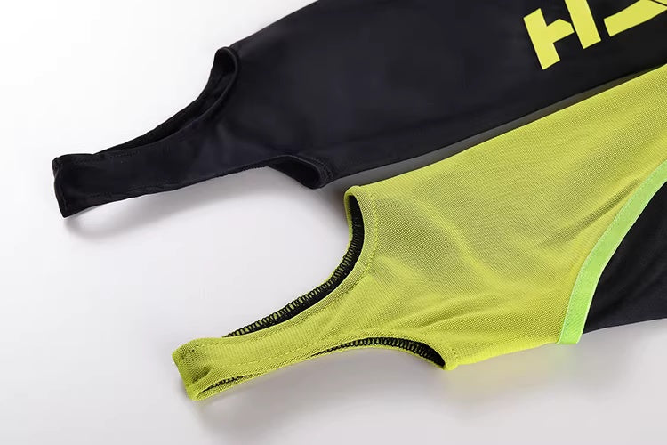 Anime Style Cyberpunk Race Queen Asymmetrical Bikini Set - with Arm & Leg Sleeves