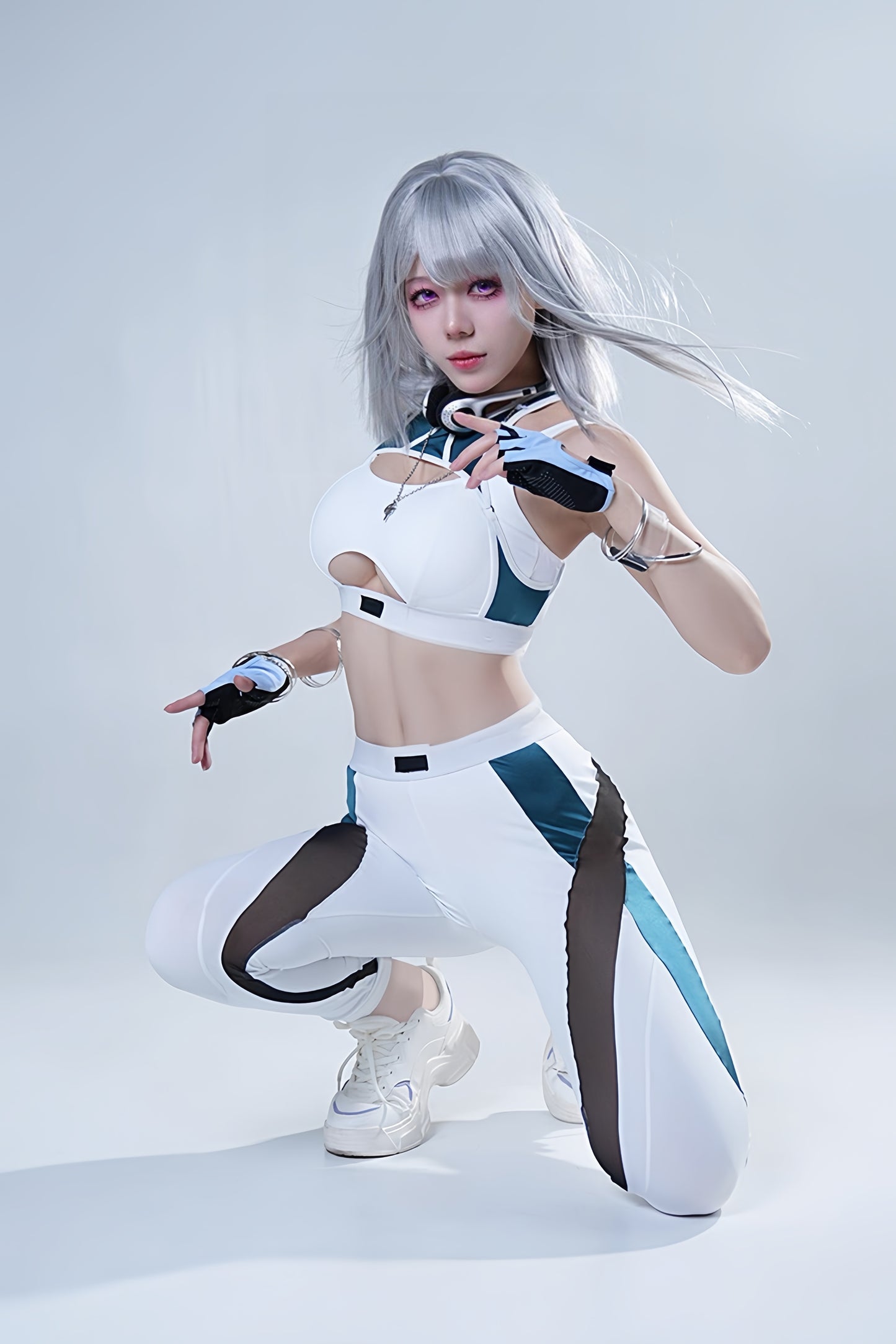 Anime Sci-fi Style Yoga Suit Sexy Sportswear Activewear Cosplay Set
