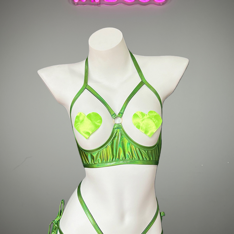 Anime Bunny Girl Style Neo Chrome Spandex Swimwear Sexy Bikini Cosplay Lingerie