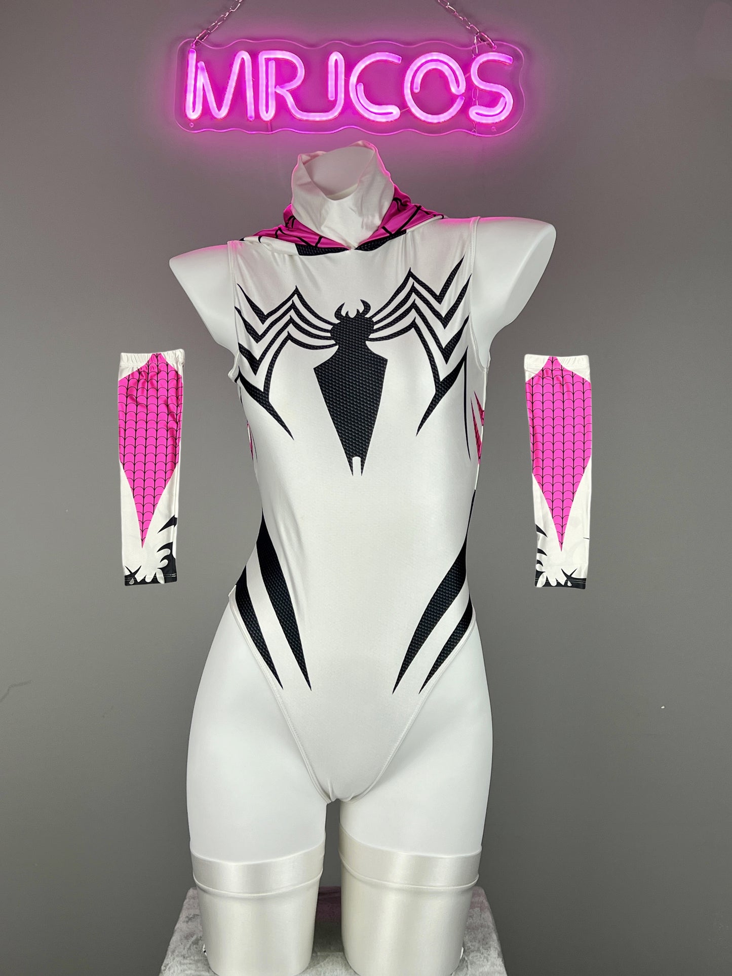 Woman Super Hero Spandex Open Crotch Cosplay Bodysuit Sexy Lingerie
