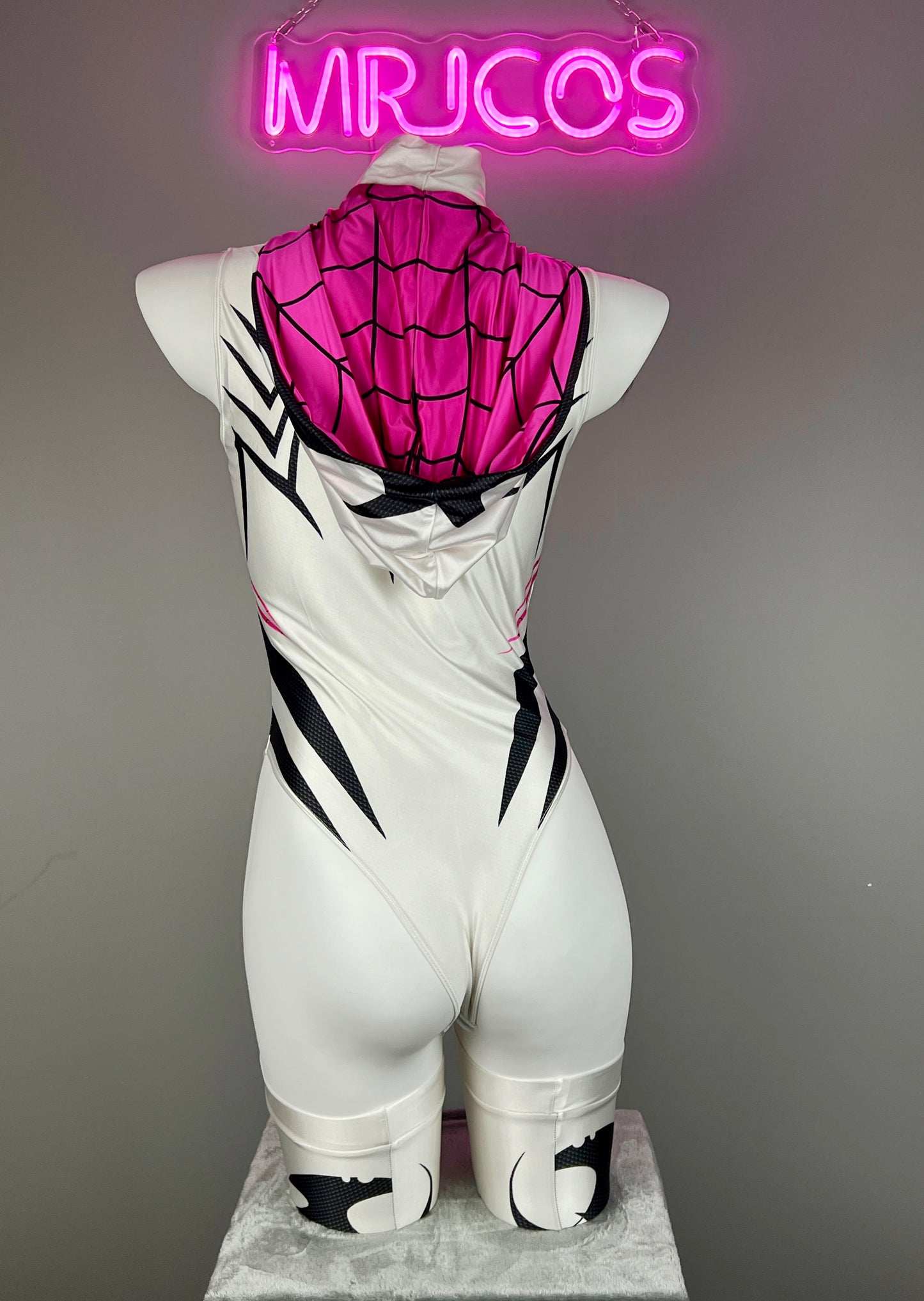 Woman Super Hero Spandex Open Crotch Cosplay Bodysuit Sexy Lingerie
