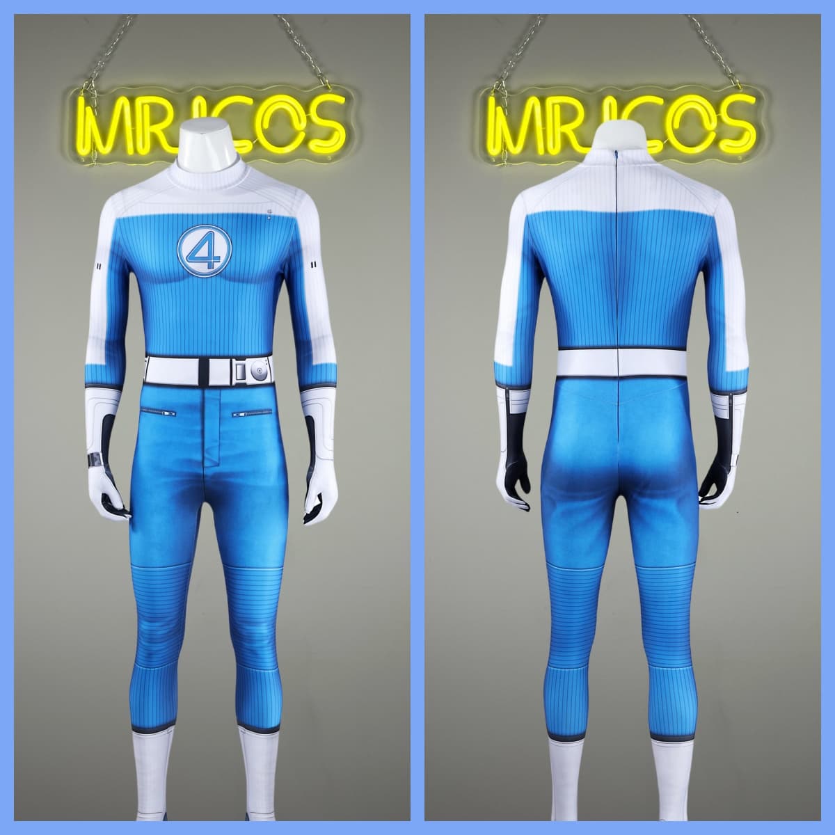 Fantastic 4 First Steps Johnny Storm / Human Torch Cosplay Halloween Costume Full Bodysuit