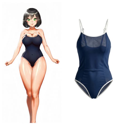 Ethereal One-Piece Swimsuit – Sheer Spandex Monokini with Adjustable Straps