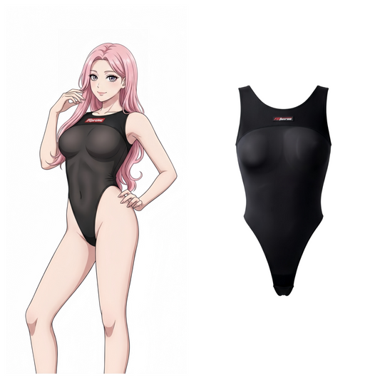 Azusa Ultra-Sheer Stretch Bodysuit | High-Cut Performance One-Piece