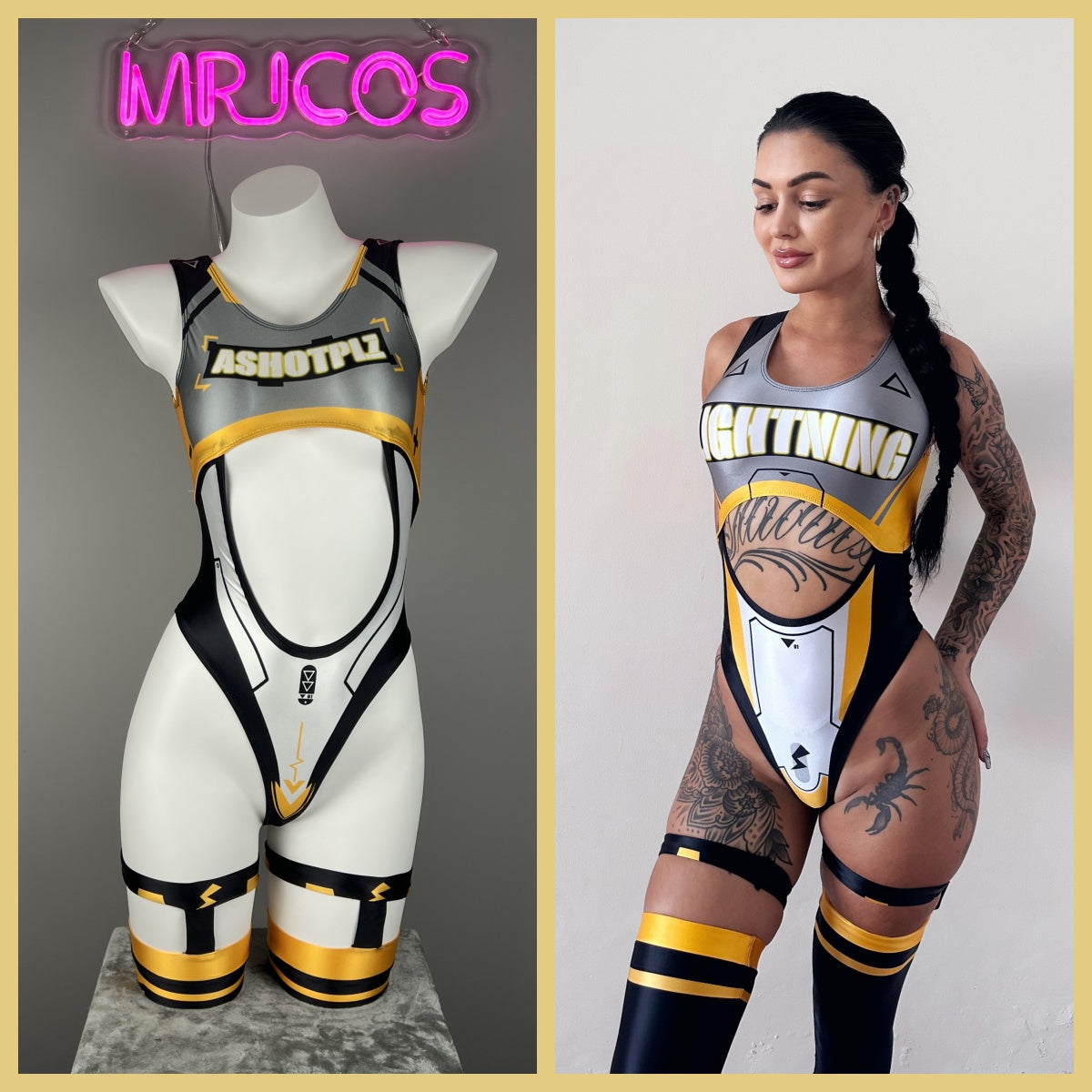 Cyberpunk Spandex Sexy Swim Racing Suit Wet Suit Cosplay Costume Bodysuit