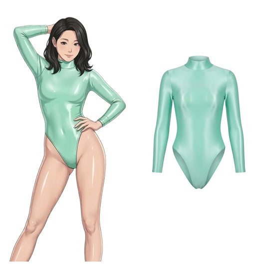 AMORESY Elektra Sheer High-Leg Swimsuit Leotard