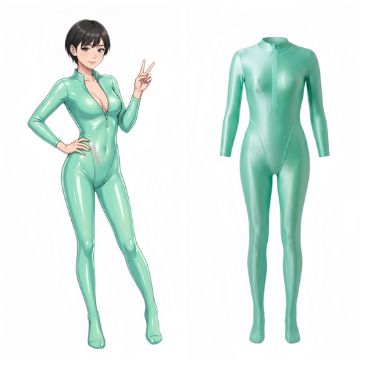 Amoresy Celestia Series Front-Zip Catsuit - Sheer