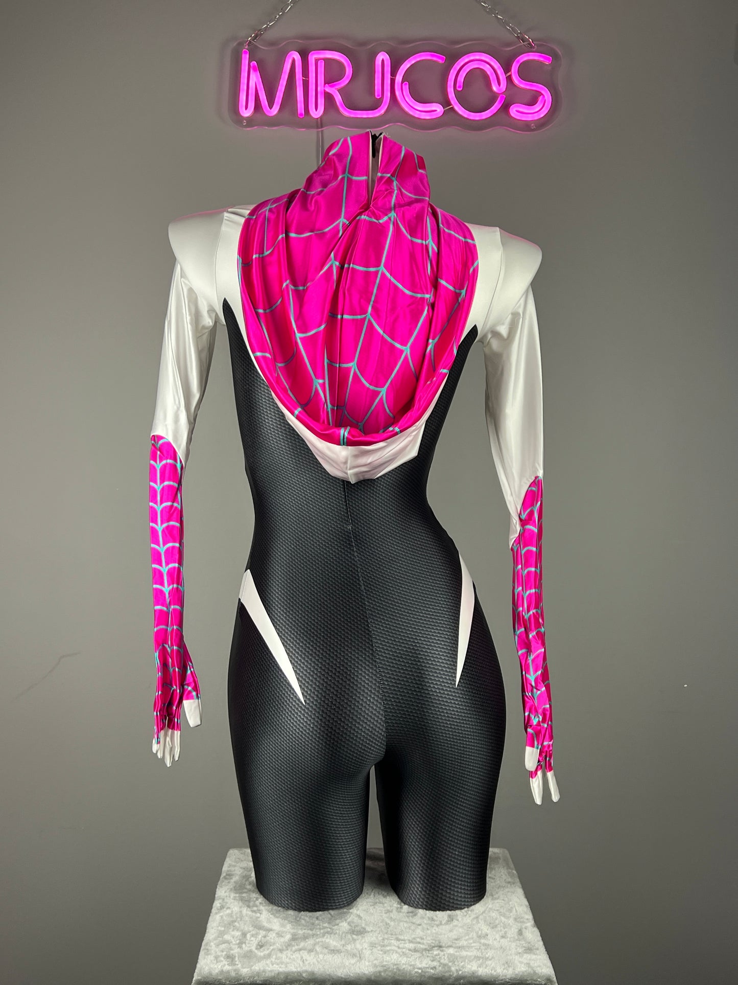 Spider Woman Gwen Across The Spider Verse Spandex Cosplay Bodysuit Costume Zentai