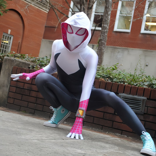 spider girl gwen Super Hero Suit Cosplay Halloween Costume Zentai