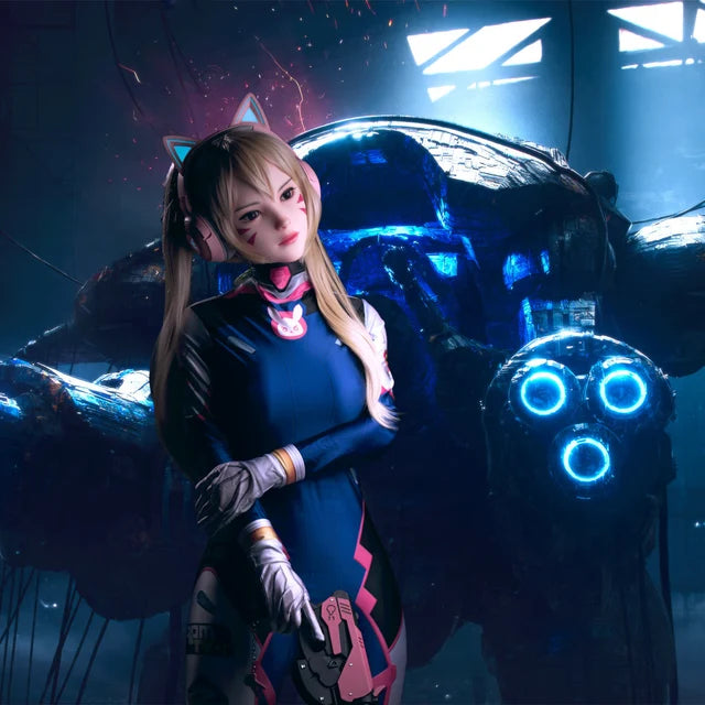 Overwatch D.VA Spandex Cosplay Full BodySuit Halloween Costume